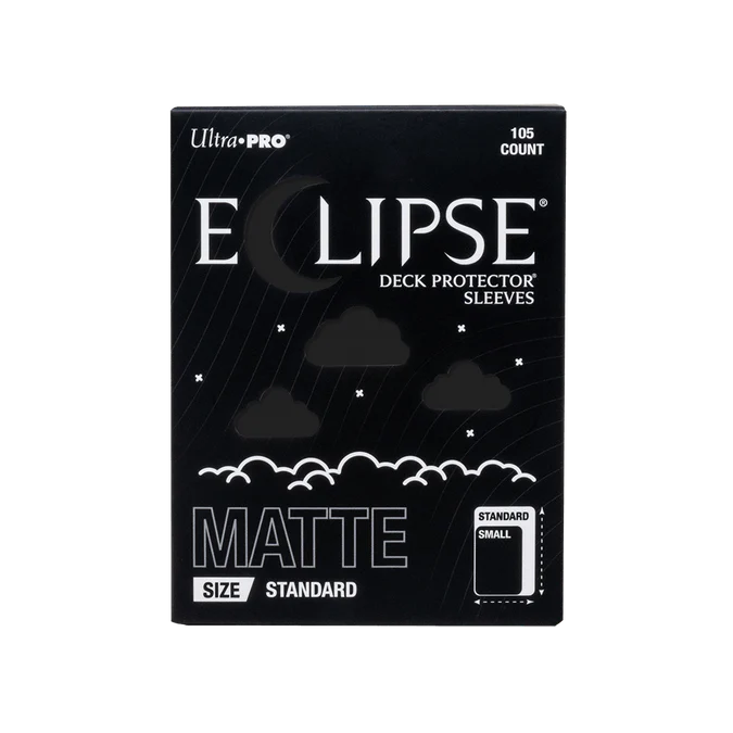 ECLIPSE® Matte Standard DECK PROTECTOR® Sleeves: Jet Black - 105ct